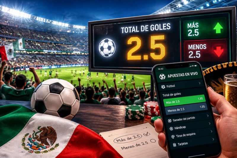 Más/menos goles en apuestas: qué significa y cómo funciona en México